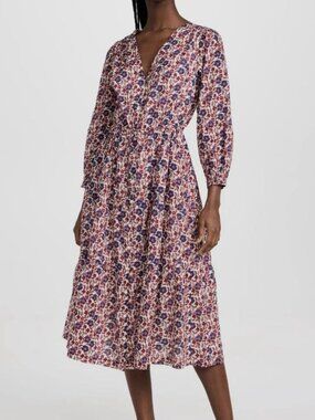 Birds Of Paradis Women's Ivory Ainsley B" Dress" Perennial Floral XS